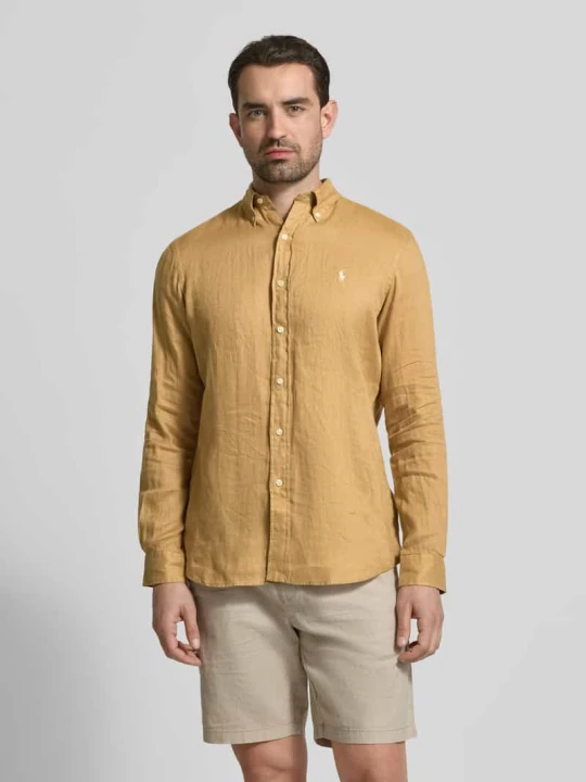 Zdjęcie produktu Koszula casualowa o kroju regular fit z czystego lnu Polo Ralph Lauren Orzechowy