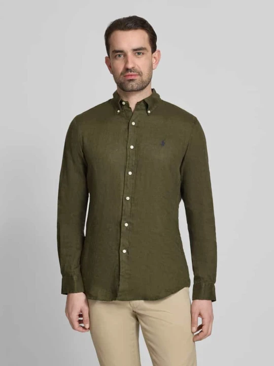 Zdjęcie produktu Koszula casualowa o kroju regular fit z czystego lnu Polo Ralph Lauren Ciemnobrązowy