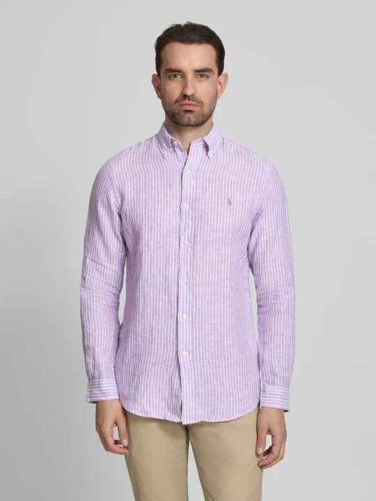 Zdjęcie produktu Koszula casualowa o kroju regular fit z czystego lnu Polo Ralph Lauren Lawendowy