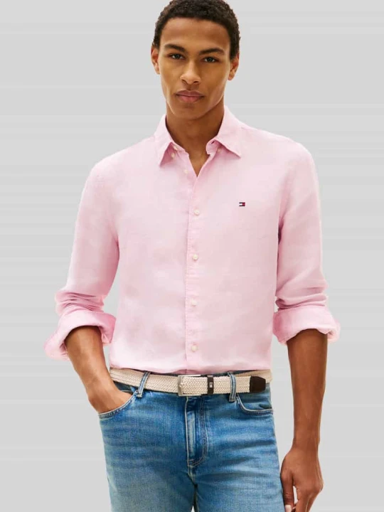 Zdjęcie produktu Koszula casualowa o kroju regular fit z czystego lnu Tommy Hilfiger Różowy