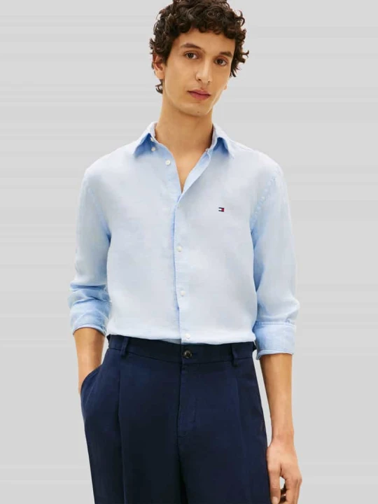 Zdjęcie produktu Koszula casualowa o kroju regular fit z czystego lnu Tommy Hilfiger Jasnoniebieski