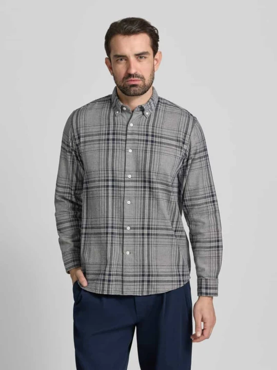 Zdjęcie produktu Koszula casualowa o kroju regular fit z czystej bawełny ekologicznej model ‘REGNOAH’ Selected Homme Średnioszary