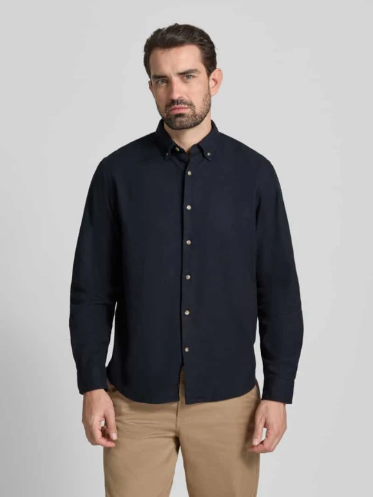 Zdjęcie produktu Koszula casualowa o kroju regular fit z czystej bawełny ekologicznej model ‘REGNOAH’ Selected Granatowy