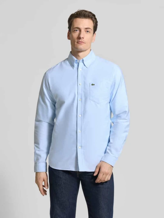 Zdjęcie produktu Koszula casualowa o kroju regular fit z czystej bawełny Lacoste Jasnoniebieski