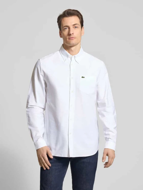 Zdjęcie produktu Koszula casualowa o kroju regular fit z czystej bawełny Lacoste Biały