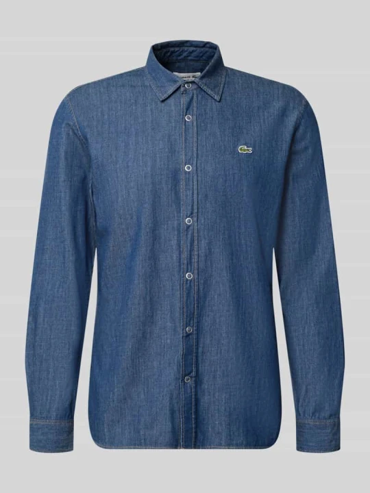Zdjęcie produktu Koszula casualowa o kroju regular fit z czystej bawełny Lacoste Jeansowy niebieski