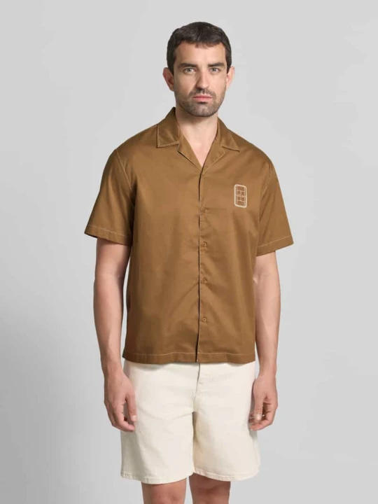Zdjęcie produktu Koszula casualowa o kroju regular fit z czystej bawełny Lacoste Orzechowy