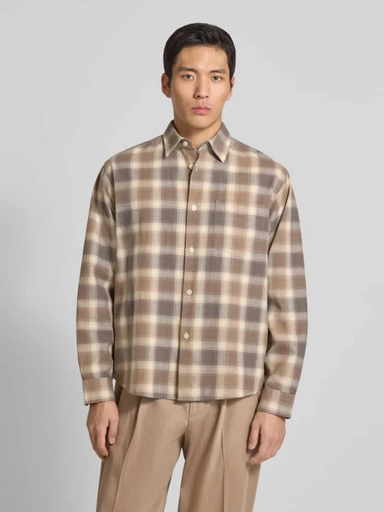 Zdjęcie produktu Koszula casualowa o kroju regular fit z czystej bawełny model „CTMENZO” Selected Homme Czekoladowy