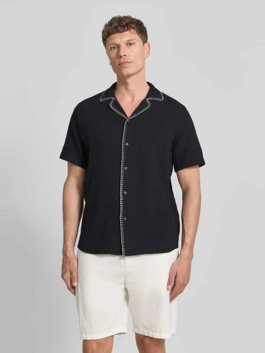 Zdjęcie produktu Koszula casualowa o kroju regular fit z czystej bawełny model 'ELLINO' Hugo Czarny