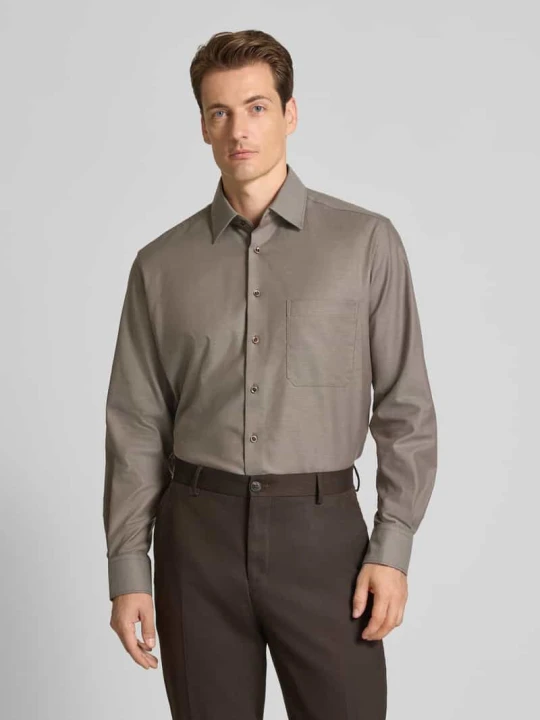 Zdjęcie produktu Koszula casualowa o kroju regular fit z czystej bawełny model ‘Kent’ Eterna Czarny