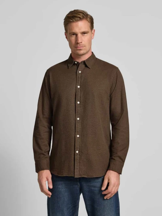 Zdjęcie produktu Koszula casualowa o kroju regular fit z czystej bawełny model ‘NOAH’ Selected Homme Czekoladowy