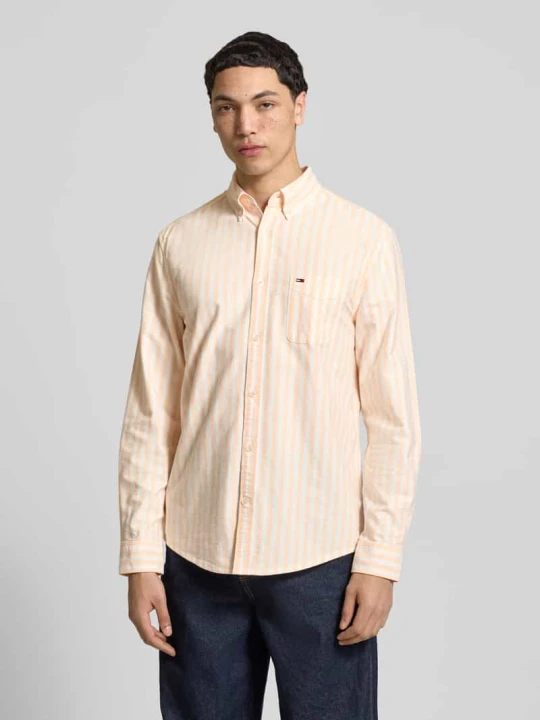 Zdjęcie produktu Koszula casualowa o kroju regular fit z czystej bawełny Tommy Jeans Pomarańczowy