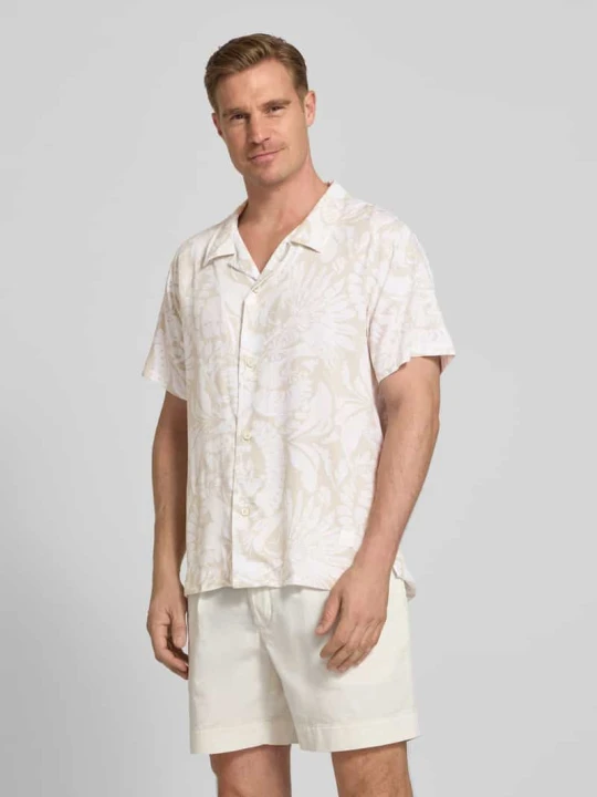 Zdjęcie produktu Koszula casualowa o kroju regular fit z czystej wiskozy model 'BEACH' Boss Piaskowy