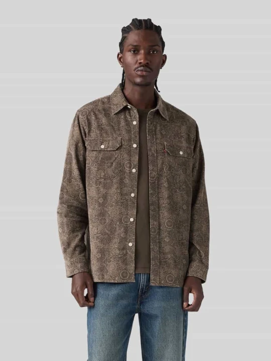 Zdjęcie produktu koszula casualowa o kroju regular fit z detalem z logo Levi's Średniobrązowy