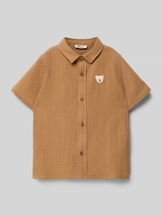 Zdjęcie produktu Koszula casualowa o kroju regular fit z detalem z logo Steiff Koniakowy