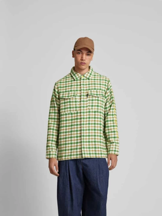 Zdjęcie produktu Koszula casualowa o kroju regular fit z dodatkiem wełny Billionaire Boys Club Zielony