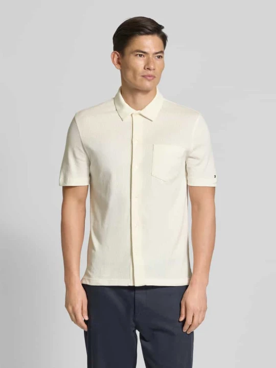 Zdjęcie produktu Koszula casualowa o kroju regular fit z fakturą siateczki Tommy Hilfiger Biały