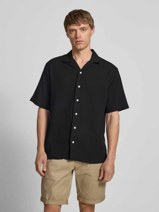Zdjęcie produktu Koszula casualowa o kroju regular fit z fakturowanym wzorem model ‘FELIX’ Redefined Rebel Czarny