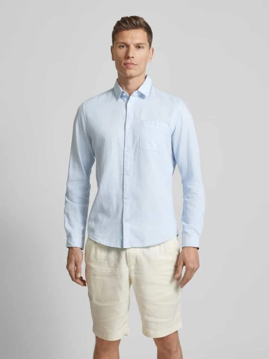 Zdjęcie produktu Koszula casualowa o kroju regular fit z fakturowanym wzorem Tom Tailor Jasnoniebieski
