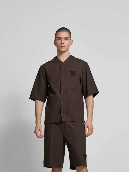 Zdjęcie produktu Koszula casualowa o kroju regular fit z imitacji dzianiny Wood Wood