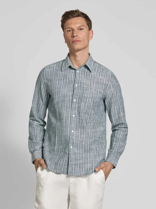 Zdjęcie produktu Koszula casualowa o kroju regular fit z kieszenią na piersi model ‘LIAM’ Samsøe Samsøe Błękitny