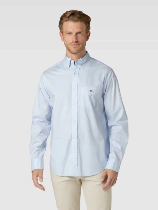 Zdjęcie produktu Koszula casualowa o kroju regular fit z kieszenią na piersi model ‘POPLIN’ Gant Jasnoniebieski