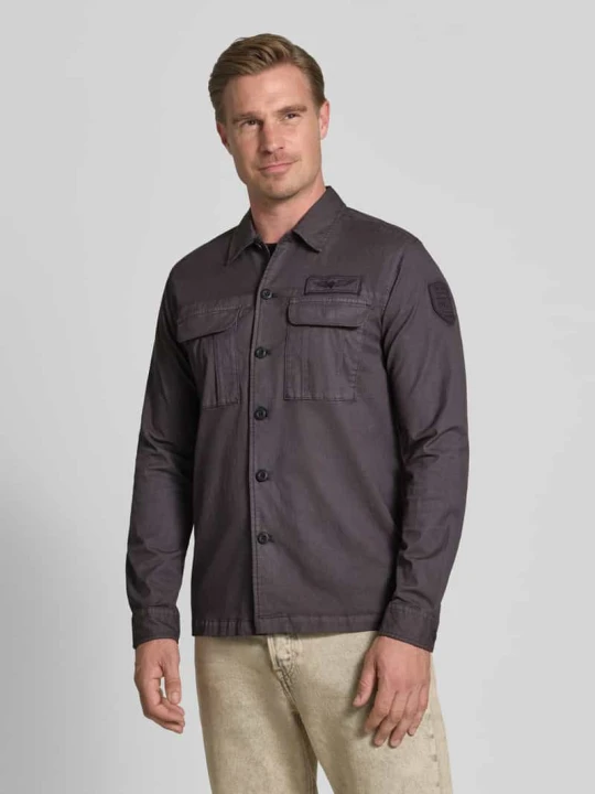 Zdjęcie produktu Koszula casualowa o kroju regular fit z kieszeniami na piersi model 'cavalry' PME Legend Antracytowy