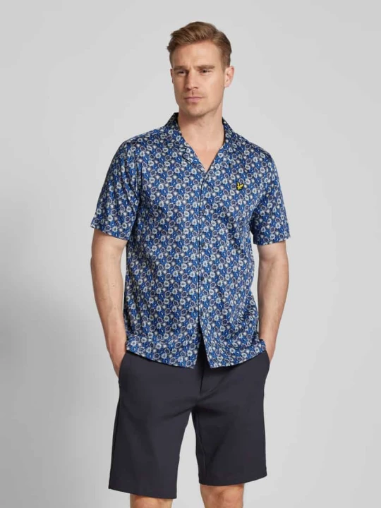 Zdjęcie produktu Koszula casualowa o kroju regular fit z kołnierzem z połami Lyle & Scott Ciemnoniebieski