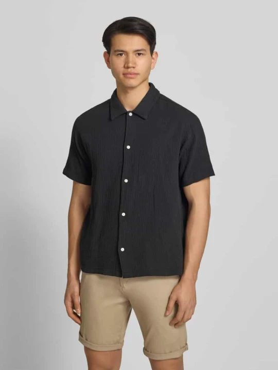 Zdjęcie produktu Koszula casualowa o kroju regular fit z kołnierzykiem kent Jack&Jones Czarny