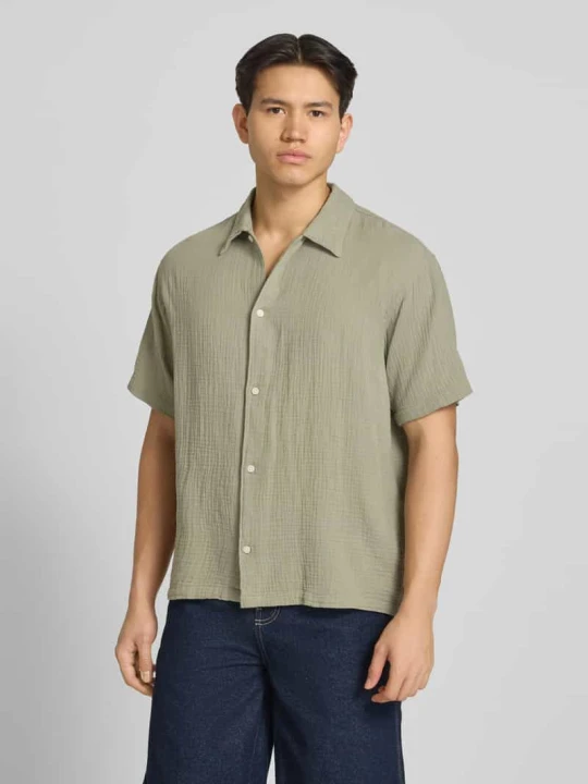 Zdjęcie produktu Koszula casualowa o kroju regular fit z kołnierzykiem kent Jack&Jones Trzcinowy