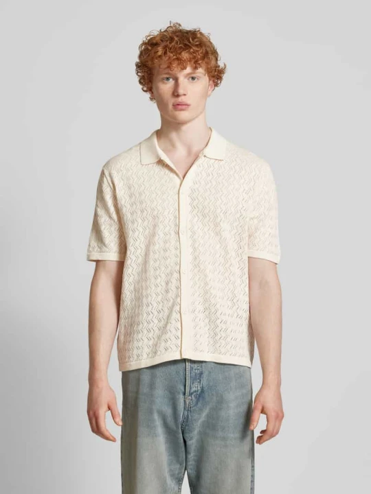 Zdjęcie produktu Koszula casualowa o kroju regular fit z kołnierzykiem polo model ‘TYLER’ Jack&Jones Złamany biały