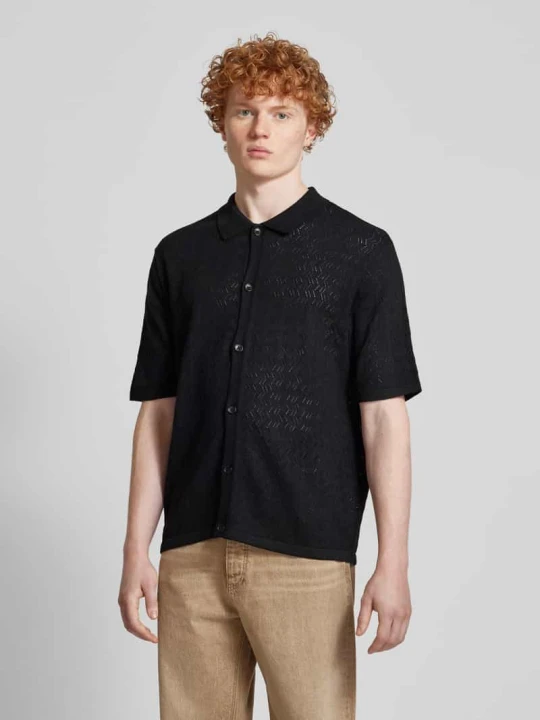 Zdjęcie produktu Koszula casualowa o kroju regular fit z kołnierzykiem polo model ‘TYLER’ Jack&Jones Czarny