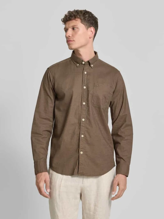 Zdjęcie produktu Koszula casualowa o kroju regular fit z kołnierzykiem typu button down Camel Active Jasnobrązowy