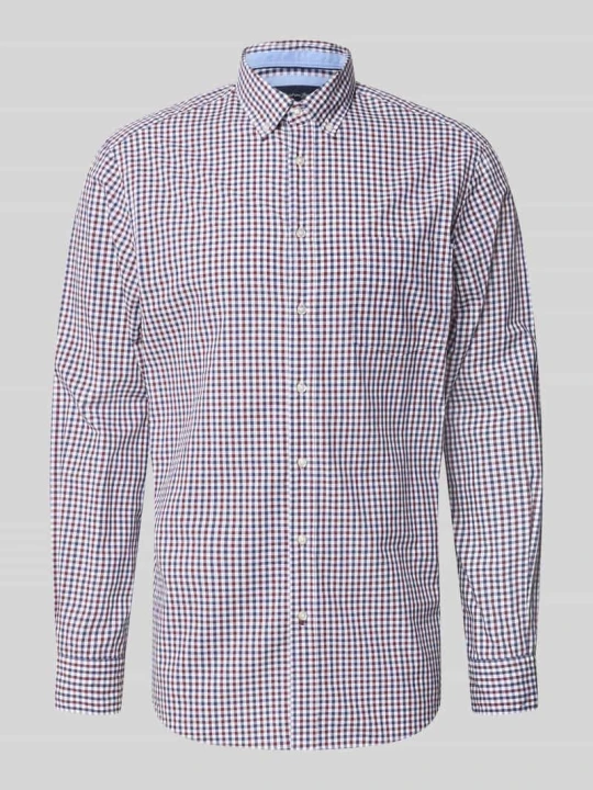Zdjęcie produktu Koszula casualowa o kroju regular fit z kołnierzykiem typu button down Christian Berg Bordowy