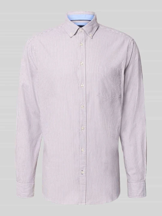 Zdjęcie produktu Koszula casualowa o kroju regular fit z kołnierzykiem typu button down Christian Berg Bordowy