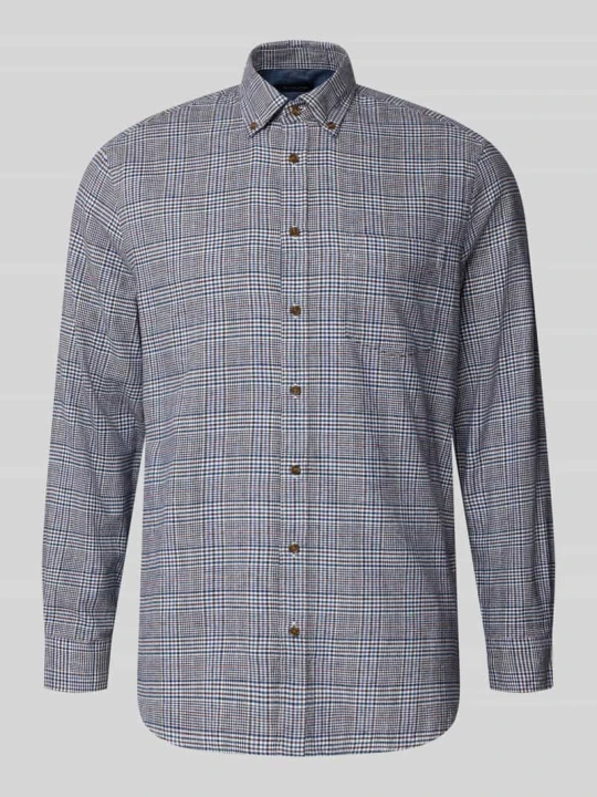 Zdjęcie produktu koszula casualowa o kroju regular fit z kołnierzykiem typu button down Christian Berg Granatowy