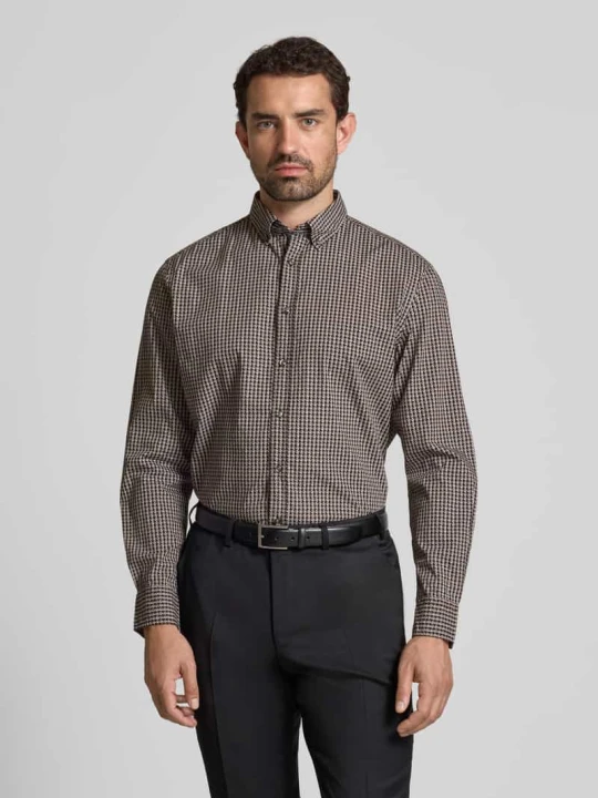Zdjęcie produktu Koszula casualowa o kroju regular fit z kołnierzykiem typu button down Christian Berg Koniakowy