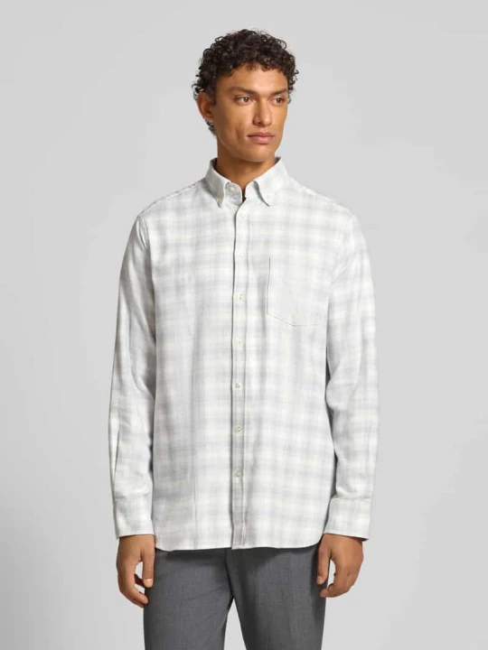Zdjęcie produktu Koszula casualowa o kroju regular fit z kołnierzykiem typu button down Christian Berg Jasnoszary