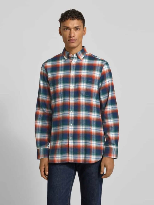 Zdjęcie produktu Koszula casualowa o kroju regular fit z kołnierzykiem typu button down Christian Berg Miedziany