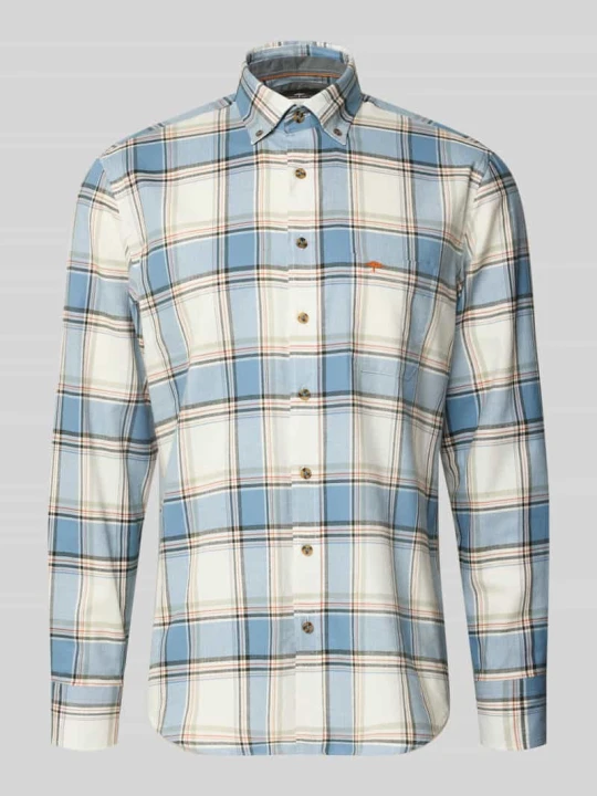 Zdjęcie produktu koszula casualowa o kroju regular fit z kołnierzykiem typu button down FYNCH-HATTON Jasnoniebieski