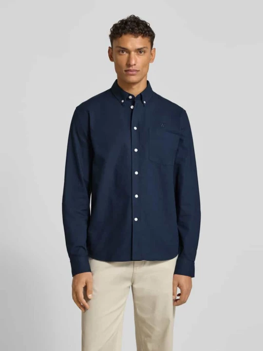 Zdjęcie produktu Koszula casualowa o kroju regular fit z kołnierzykiem typu button down model ‘Adam’ Wood Wood Niebieski