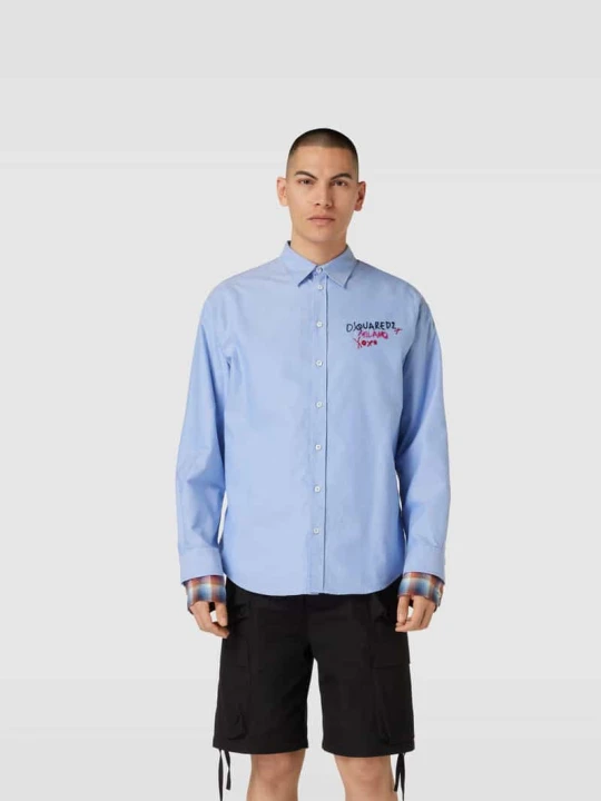 Zdjęcie produktu Koszula casualowa o kroju regular fit z kołnierzykiem typu kent Dsquared2 Jasnoniebieski