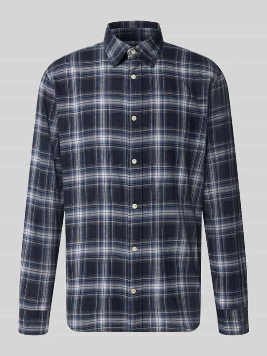 Zdjęcie produktu koszula casualowa o kroju regular fit z kołnierzykiem typu kent model 'FIELD' Jack&Jones Ciemnoniebieski