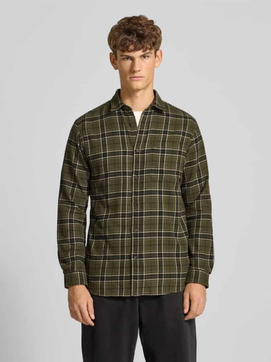 Zdjęcie produktu Koszula casualowa o kroju regular fit z kołnierzykiem typu kent model ‘JAMES’ Jack&Jones Oliwkowy