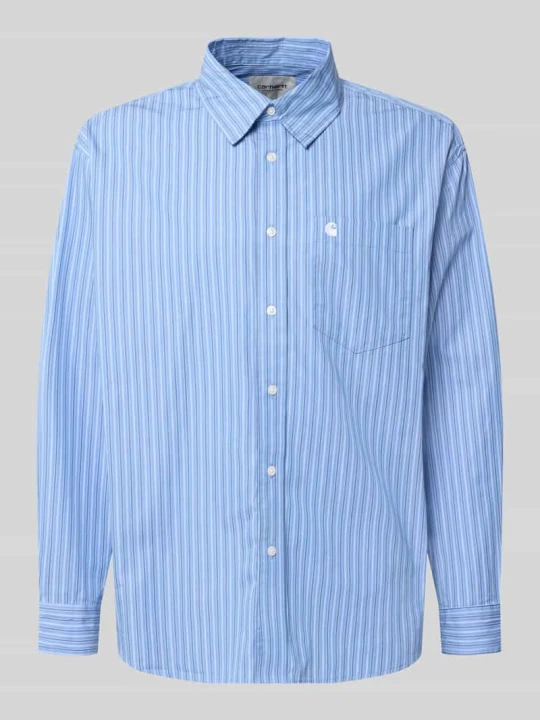 Zdjęcie produktu koszula casualowa o kroju regular fit z kołnierzykiem typu kent model 'Keene' Carhartt WIP Niebieski