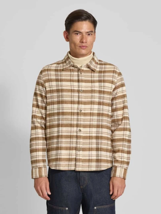 Zdjęcie produktu Koszula casualowa o kroju regular fit z kołnierzykiem typu kent model ‘Lennon’ Les Deux Jasnobrązowy