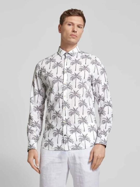 Zdjęcie produktu Koszula casualowa o kroju regular fit z kołnierzykiem typu kent model ‘PALMS’ Colours & Sons Biały