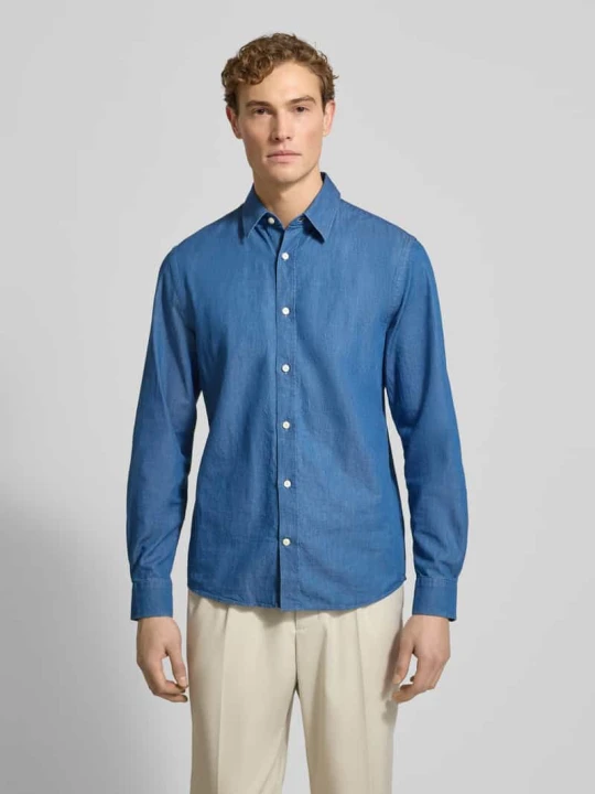 Zdjęcie produktu Koszula casualowa o kroju regular fit z kołnierzykiem typu kent model ‘SPENSER’ Tiger Of Sweden Jeansowy niebieski