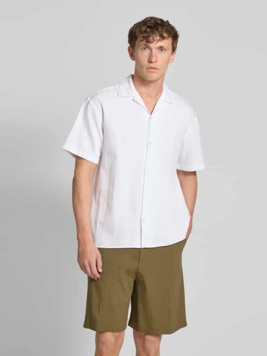 Zdjęcie produktu Koszula casualowa o kroju regular fit z mieszanki bawełny i dodatkiem lnu model ‘MONTANA’ Jack&Jones Biały