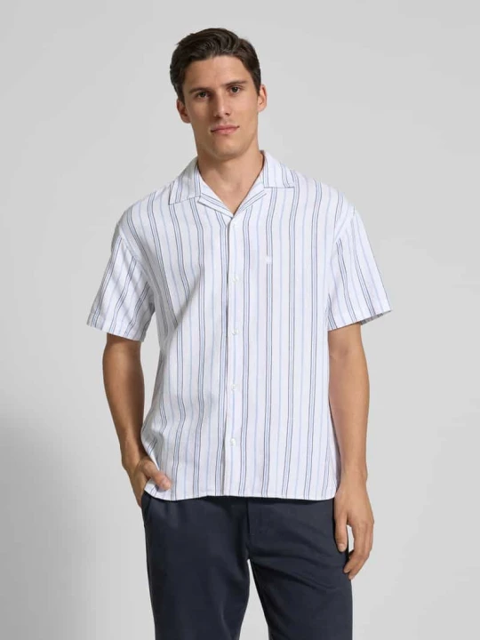 Zdjęcie produktu Koszula casualowa o kroju regular fit z mieszanki bawełny i dodatkiem lnu model ‘MONTANA’ Jack&Jones Biały